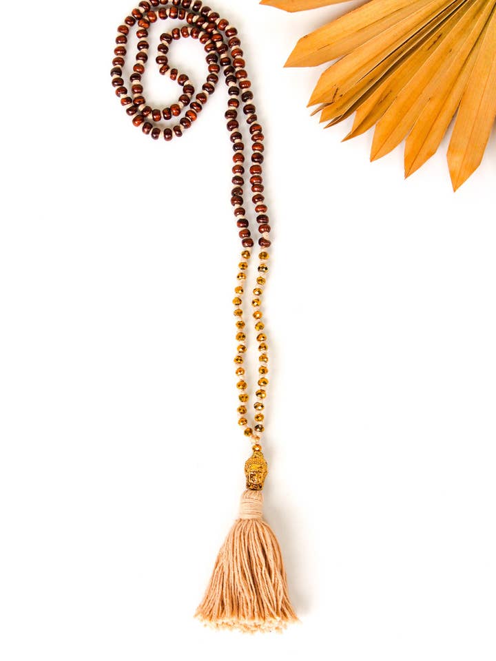 Cotton Buddha Tassel Necklace for wholesale by Bali Queen