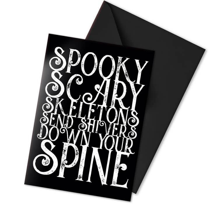 Spooky Scary Skeletons Halloween wenskaart voor wholesale door The Misfit Paper Co.