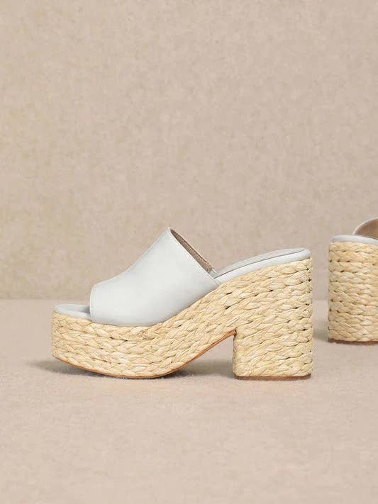 Mars Sky Shoes Wholesale - Wholesale Platform Heels - Women's - Miim ASHLYN Women Raffia Braided Chunky Platform Sandals-12 Pairs Pack-43.95/Pair15