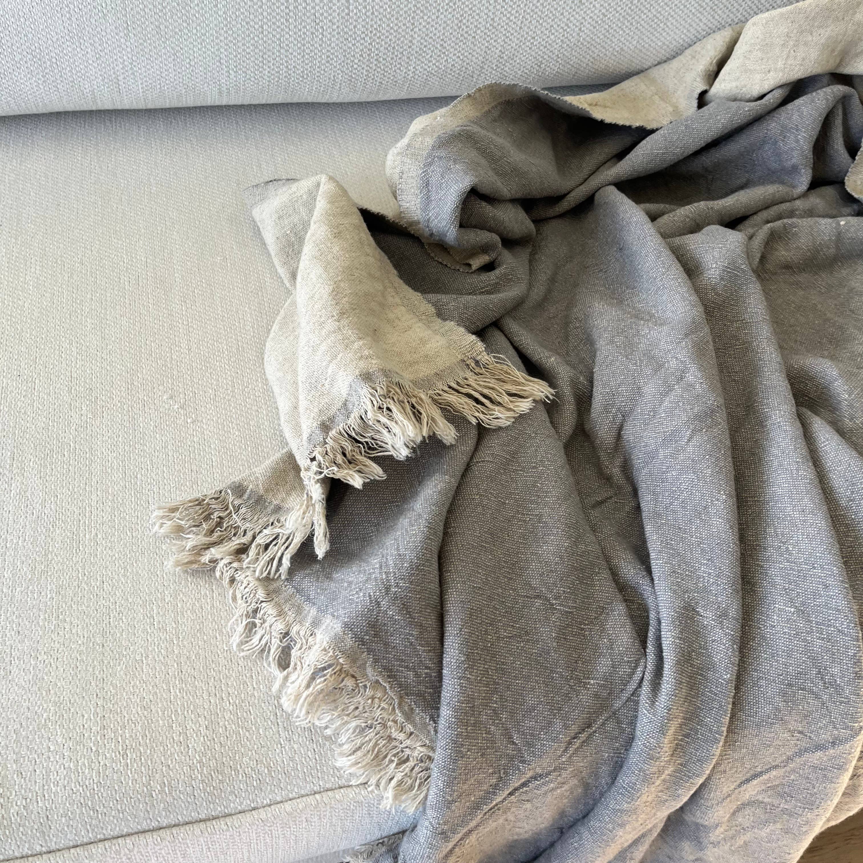 Primitive - Wholesale Decoratiedeken - Barbaresco omkeerbare plaiddeken van linnen W016