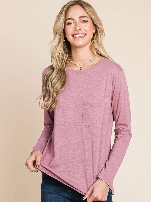 CJT1092L - RUN HALS HØJ-LAV SØM TOP for engroshandel hos Culture Code