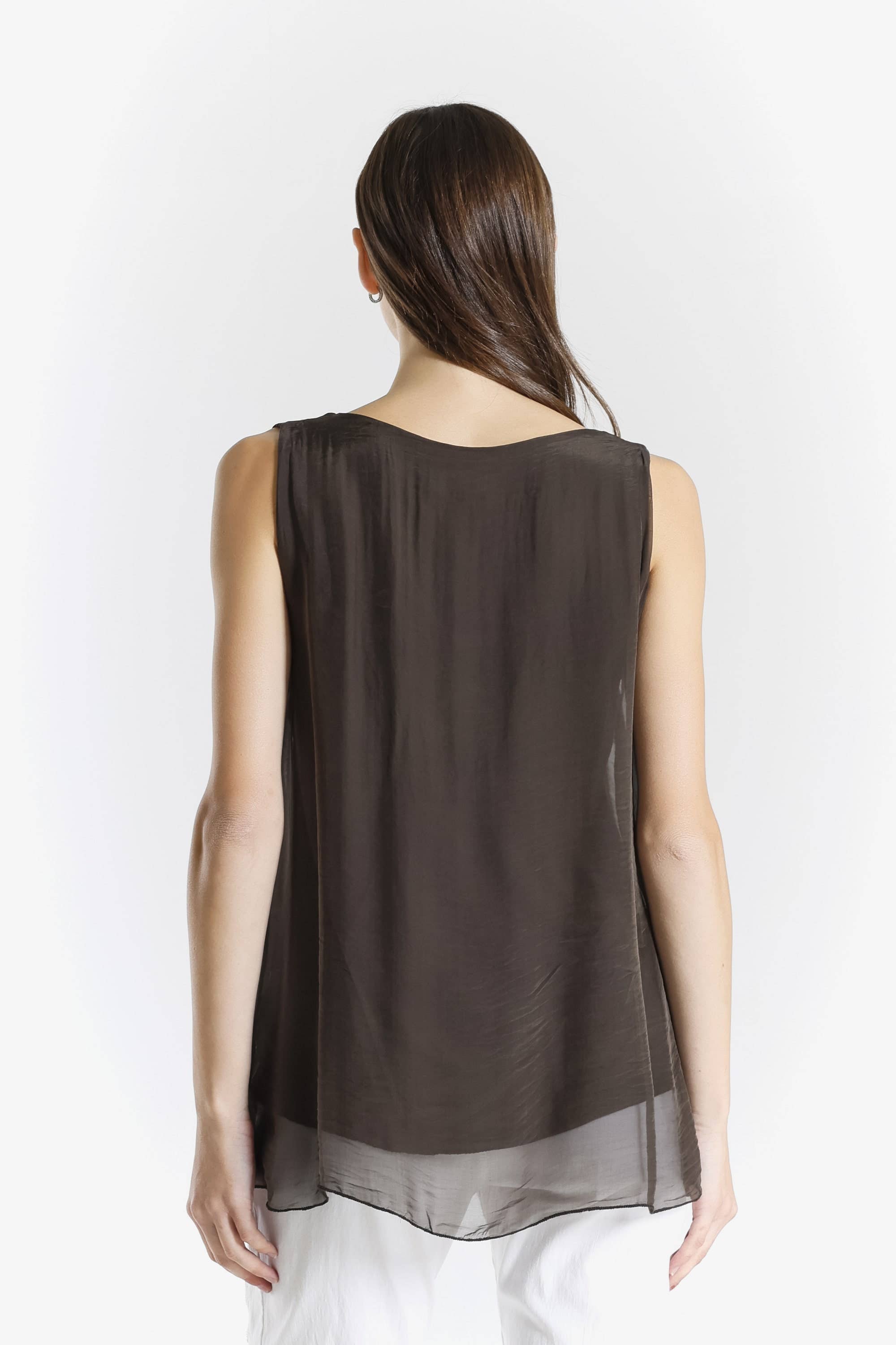 TINA Stephens Italy/Tees By Tina - Wholesale Tank Top - Women's - Dina Silk V-Neck Tank (BT204)16