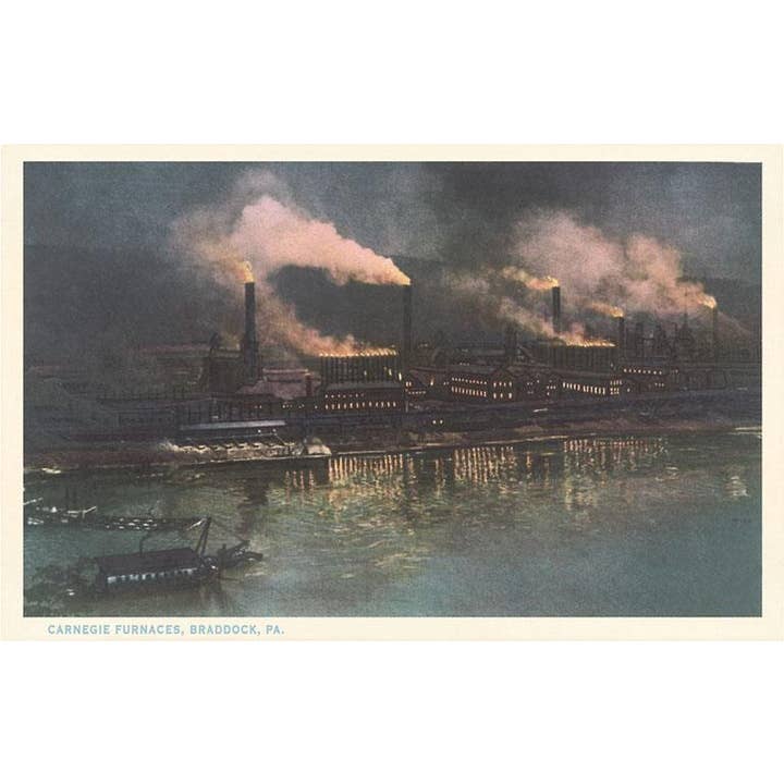 Postcard WP-178 Carnegie Furnaces, Braddock, Pennsylvania for wholesale by Found Image Press