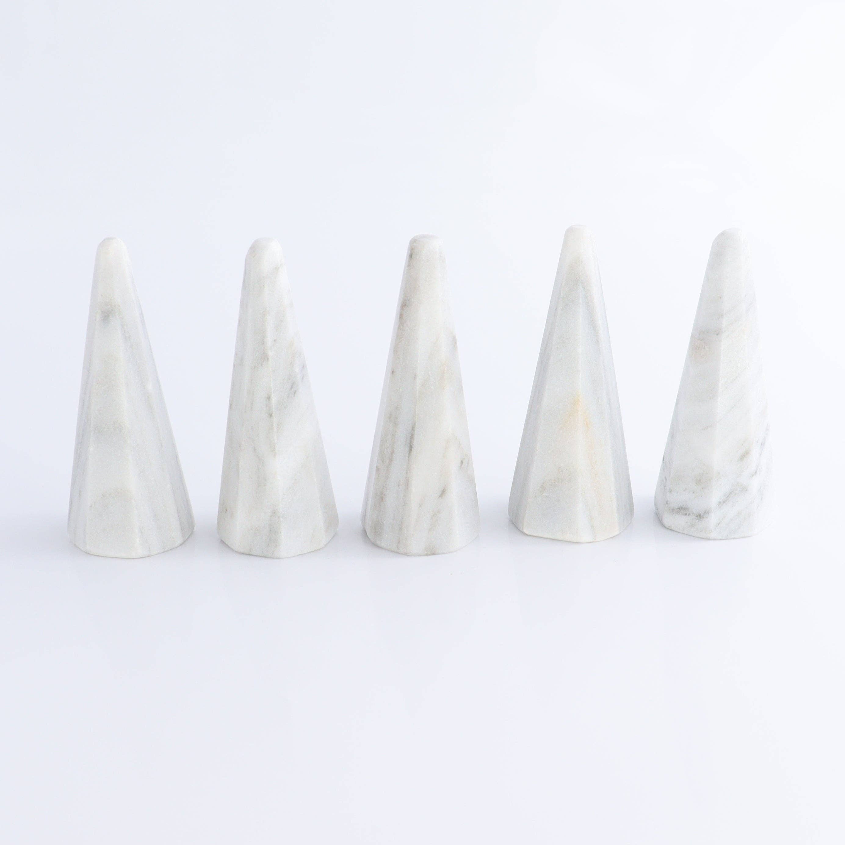 Mi Esperanza Minerals - Wholesale Jewelry Stand & Display - One White Marble Ring Holder2