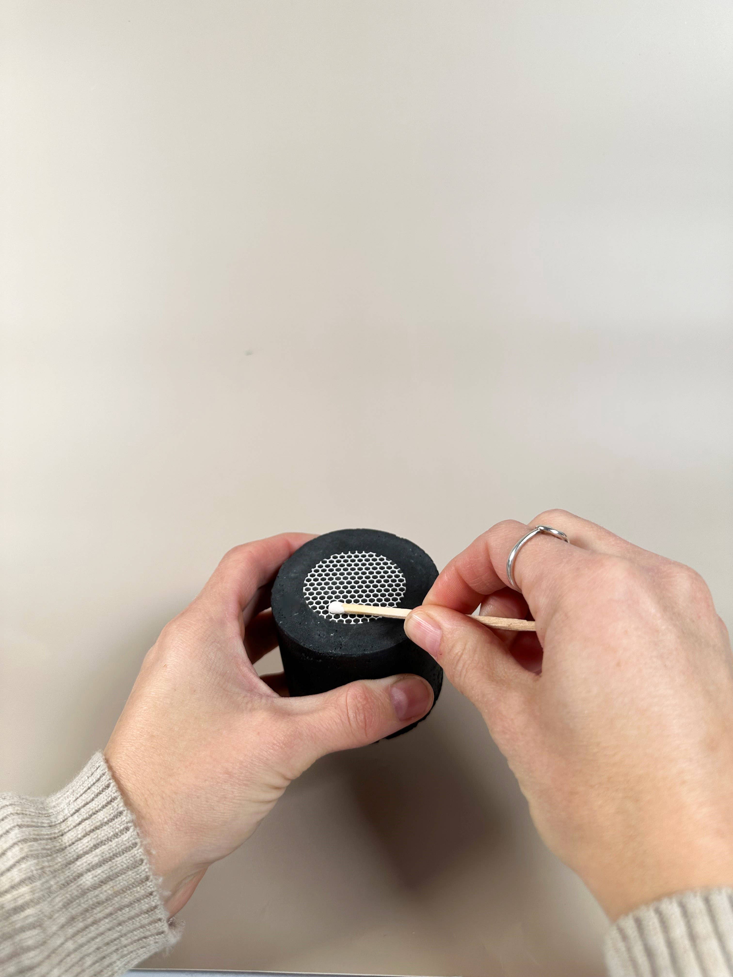 Lynn & Liana Designs - Wholesale Decorative Tabletop Object - Travertine and Lava Rock Mini Vessel (no tariffs)6