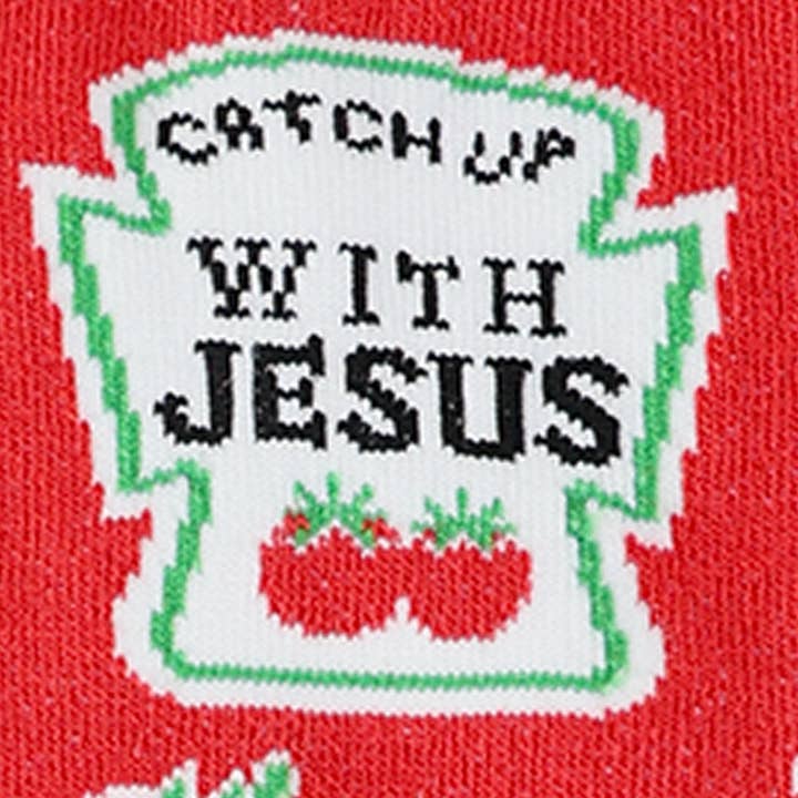 Red Kerusso Crew Socks Catch Up for wholesale on Faire1