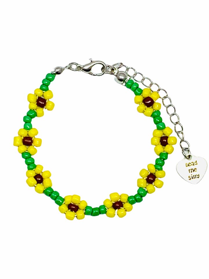 NOUVEAU* BRACELET EN PERLES DE TOURNESOL pour la vente par Bead Me Silly