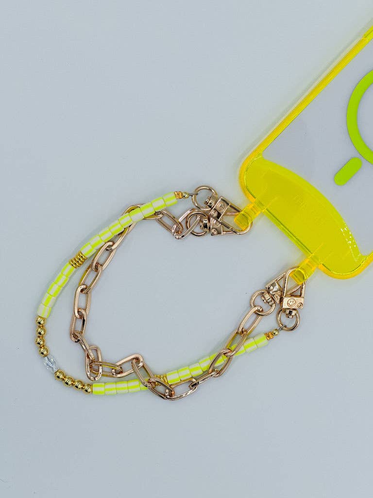 THE CÆP - Wholesale Phonecase Strap - Gold Paperclip Phone Chain4