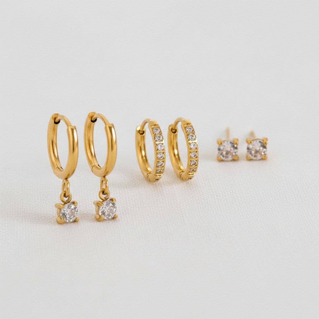 paperln - Vendita all'ingrosso Orecchini pendenti - Orecchini a goccia con cristalli1