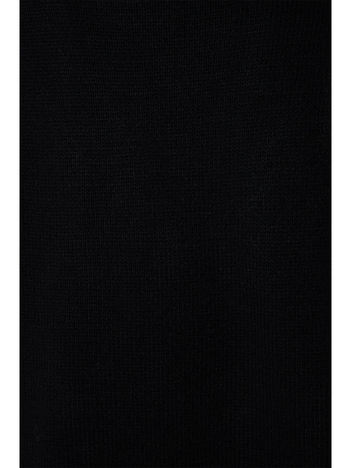 Black A KNIT CARDIGAN WITH BUTTON POCKET DETAILS for wholesale on Faire