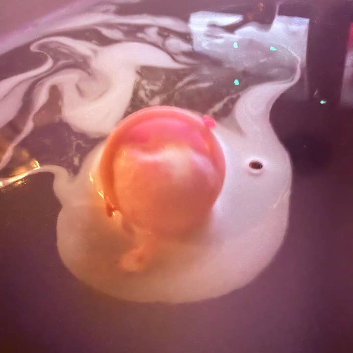 Wicked Bubbles LLC - Wholesale Bath Bomb/Fizz - Red agate heart inside Bath bomb-4.7 oz-LOVE SPELL cauldron 6