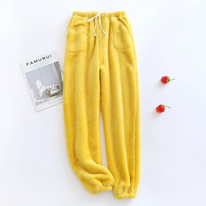 Loose Plaid Dacron Drawstring Elastic Sleep Pants Pyjamas for wholesale by MoodGold