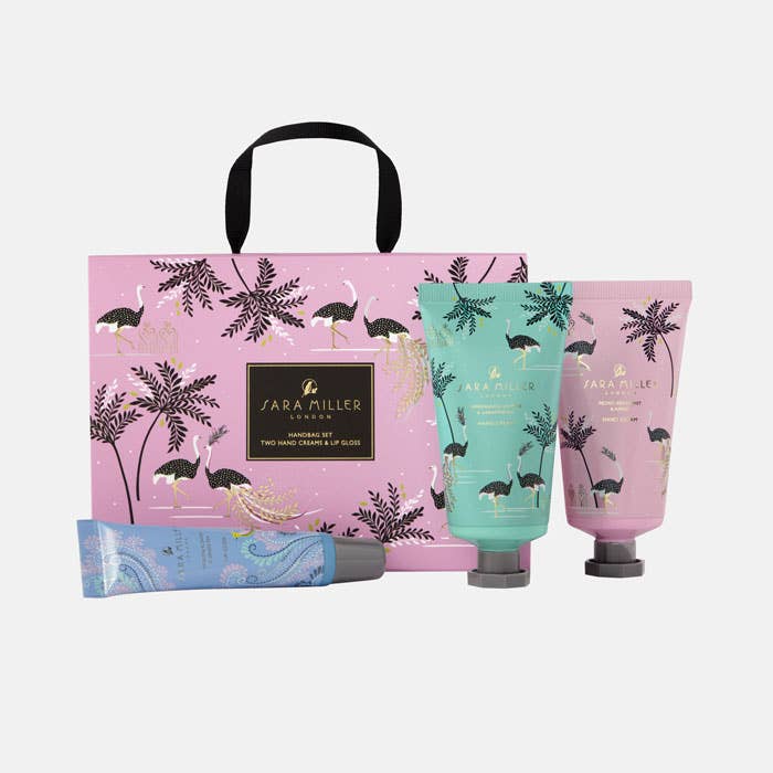 Ostrich and Palms Beauty Discovery Set - Case of 6 for wholesale by Sara Miller London