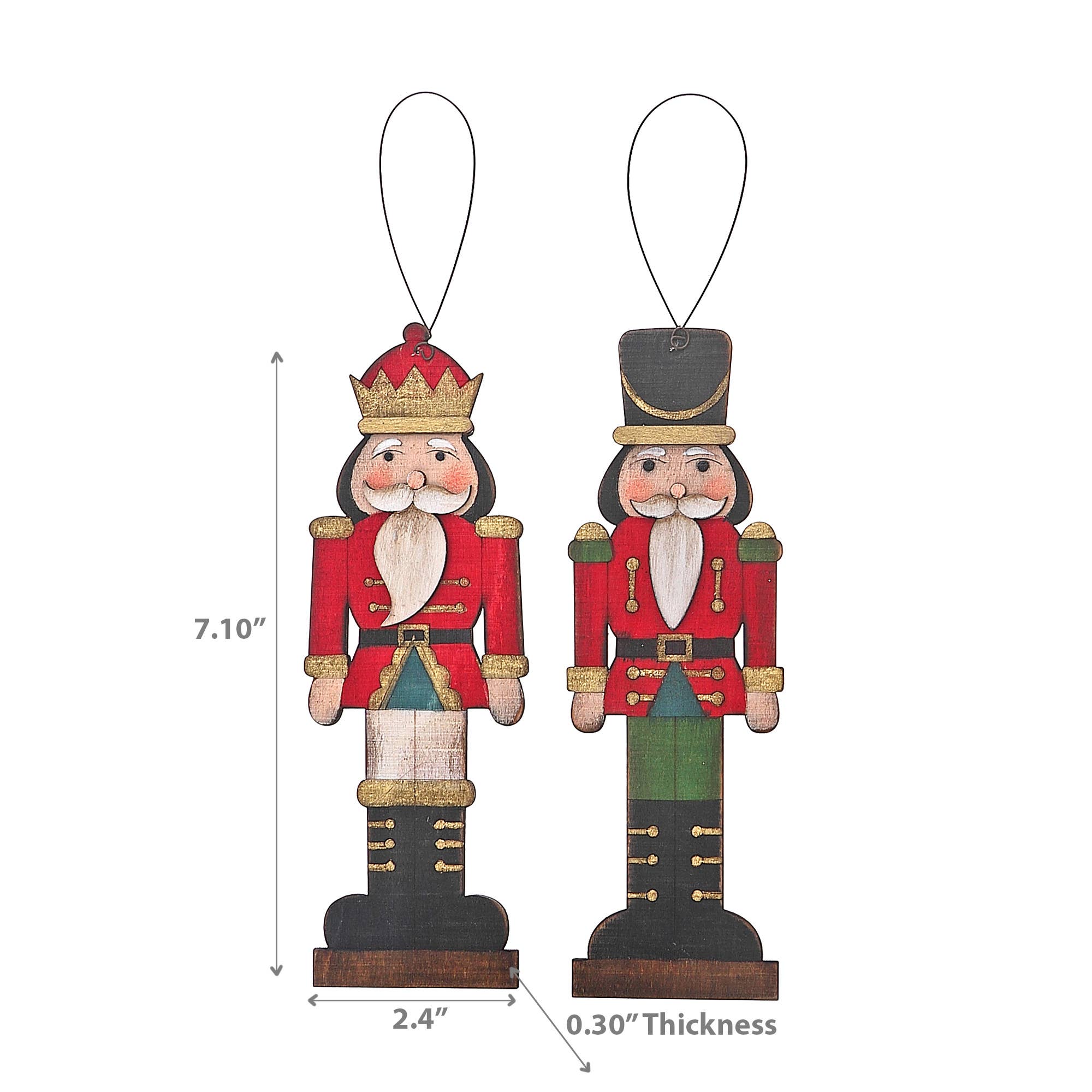Multi Wooden Nutcracker Ornaments Asstd for wholesale on Faire2