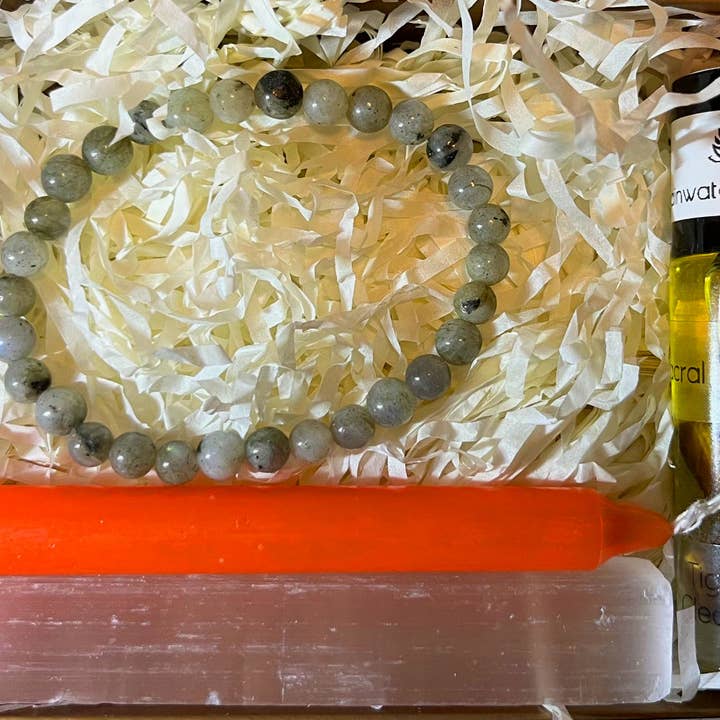 Sacral Chakra Balance Kit -Labradorite Bracelet for wholesale by Rainwater-Apothecary