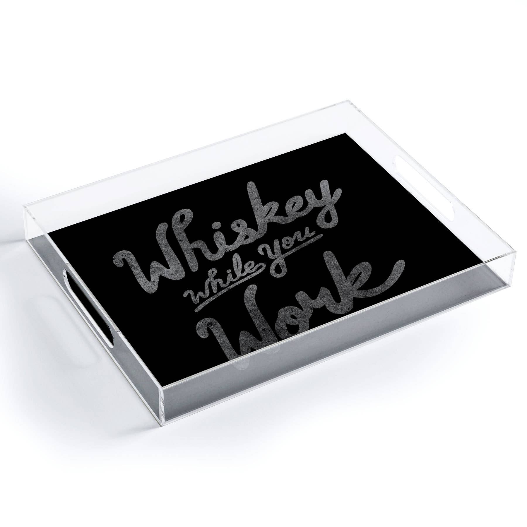 Deny Designs - Wholesale Decorative Tray - Nick Quintero Whiskey While You Work Acrylic Tray0