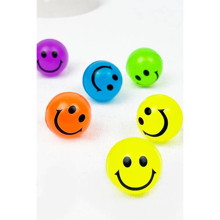 MIX COLOR Smiley Bouncing Balls for wholesale on Faire