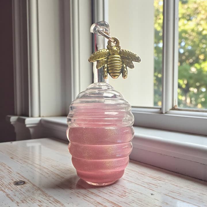 Strawberries and Cream Honeycomb Lipgloss for wholesale by Monumental Candles LLC