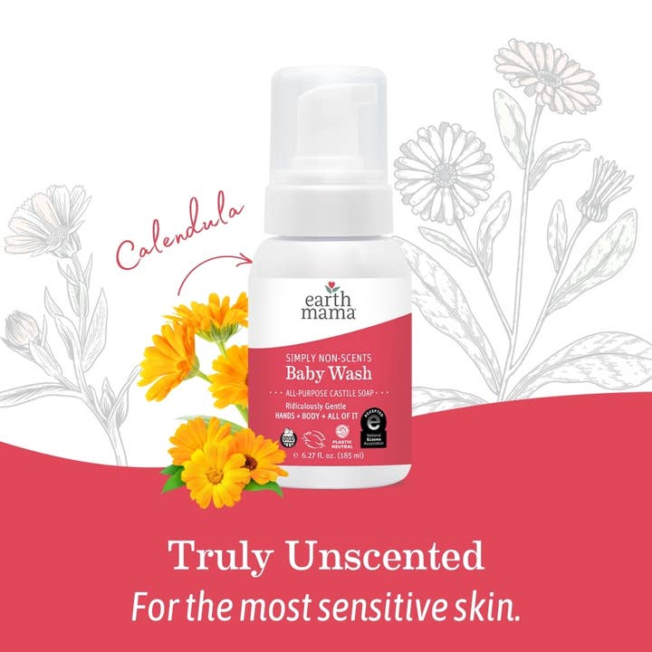 Earth Mama Organics - Wholesale Body Wash/Shower Gel - Kids & Baby - Simply Non-Scents Baby Wash1