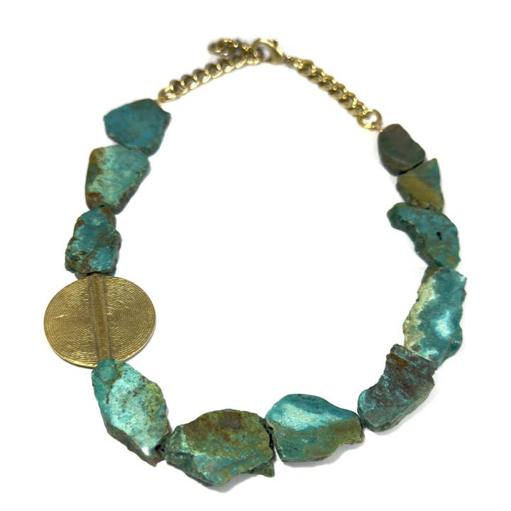 MEDALLÓN DE TURQUESA Y LATÓN para venta al por mayor de Rachel Nathan