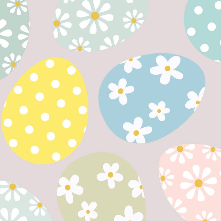 Biglietto di Pasqua Minimalista e Carino | Atmosfera Primaverile Pastello | Biglietto di Auguri in Carta di Lino Premium | JoeyPrints per la vendita all'ingrosso da parte di JoeyPrints