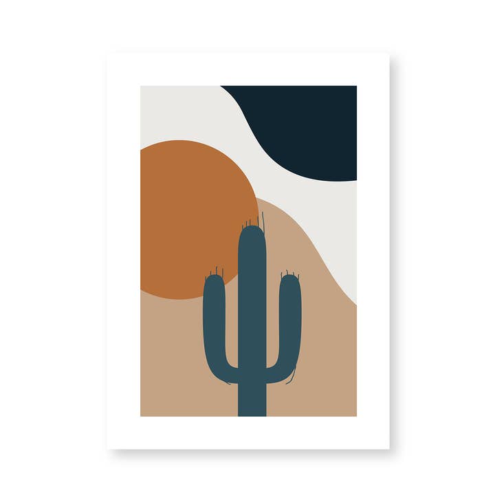 Kaktus i dagtimerne Art Print for engroshandel hos Palm & Wild