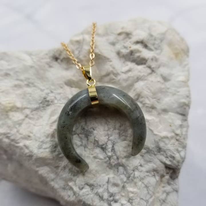 Stone Semi Precious Moonbeam Necklace for wholesale by The Pretty Jewellery