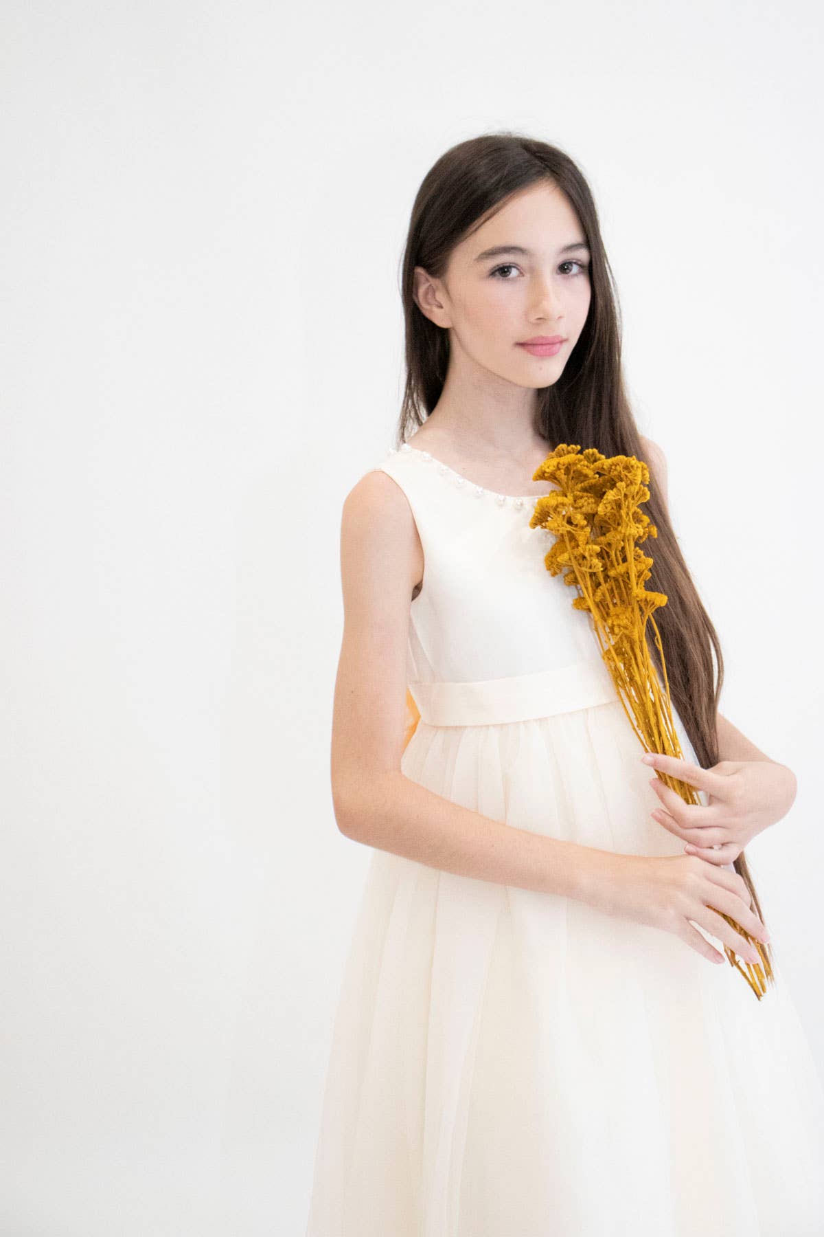 Yuko B - Wholesale Dress - Kids - CARMELINE girl's dress - Beige14