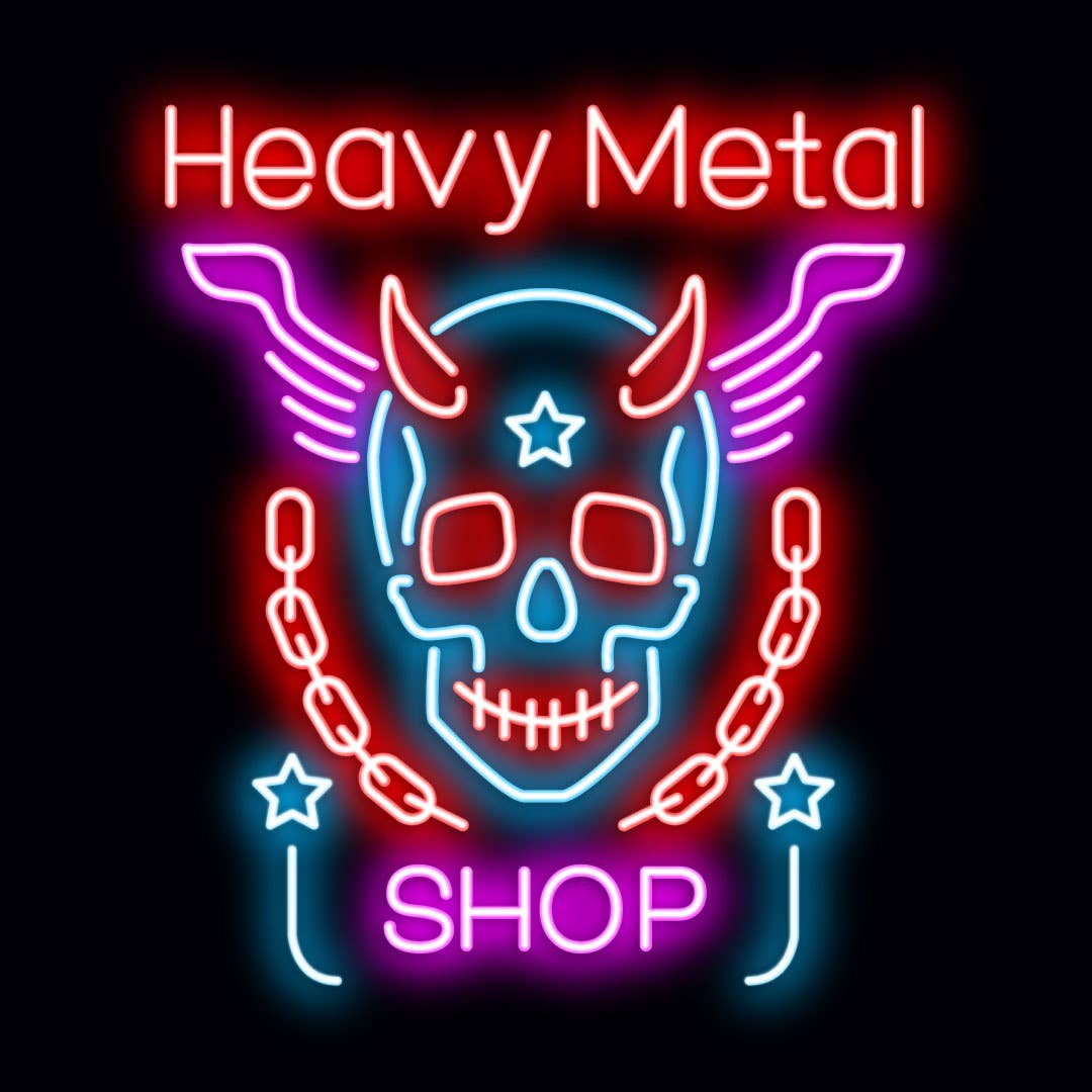 Mad About Neon – Großhandel Neonschilder – LED-Leuchtreklame Heavy Metal mit Fernbedienung1