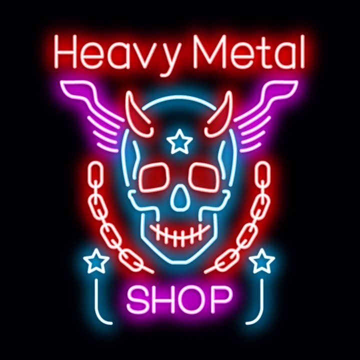 Mad About Neon – Großhandel Neonschilder – LED-Leuchtreklame Heavy Metal mit Fernbedienung1