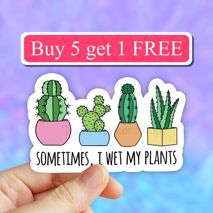 Autocollant « Sometimes I wet my plants », autocollant « Plant mom », pots pour la vente par Neya Sticker Shop