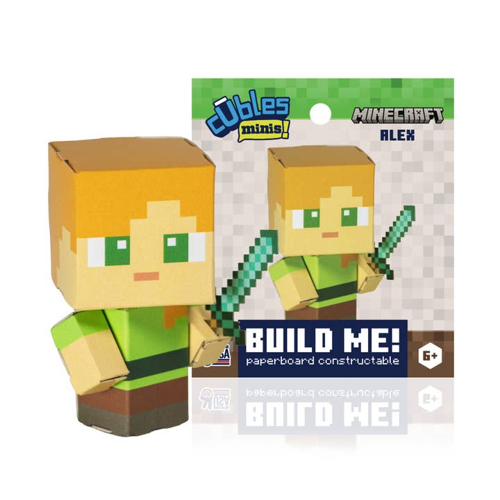 Minecraft | Alex Cuble Mini for wholesale by Cubles | Paperboard Character Kits