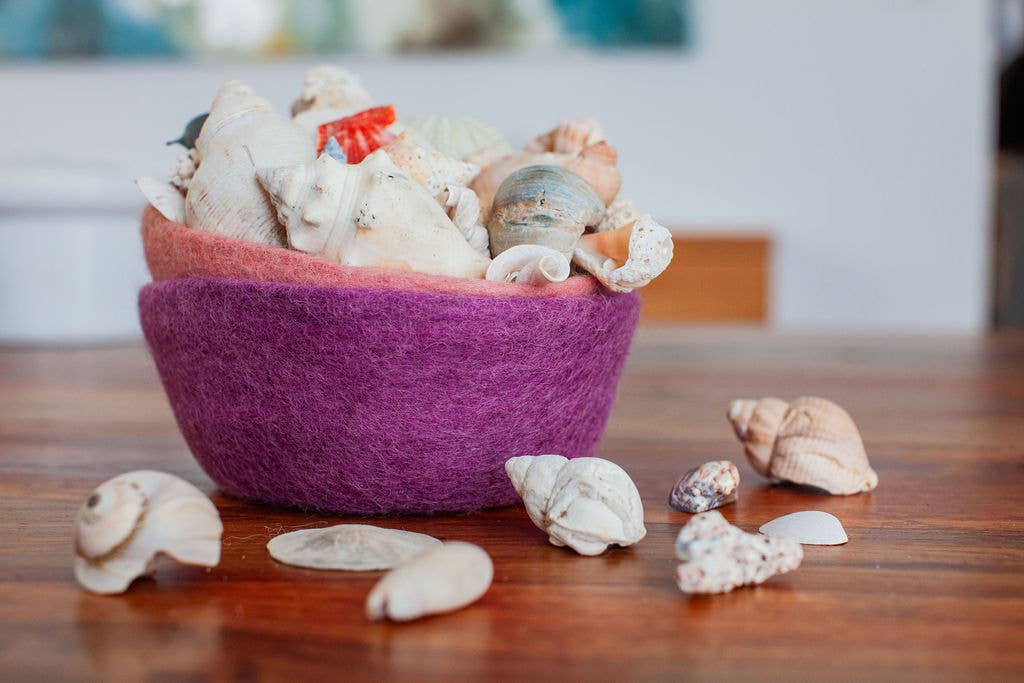 Fibres of Life - Wool & Felt - Wholesale Decorative Plate/Dish/Bowl - Felt Bowl Pastels-Small | Wool Felt Bowl | Catchall Bowls2