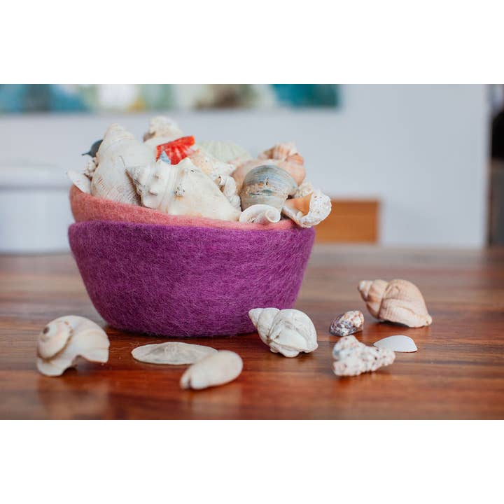 Fibres of Life - Wool & Felt - Wholesale Decorative Plate/Dish/Bowl - Felt Bowl Pastels-Small | Wool Felt Bowl | Catchall Bowls2