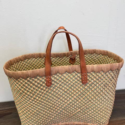 Gitzell FairTrade - Wholesale Basket - Checkered Totes, Madagascar
