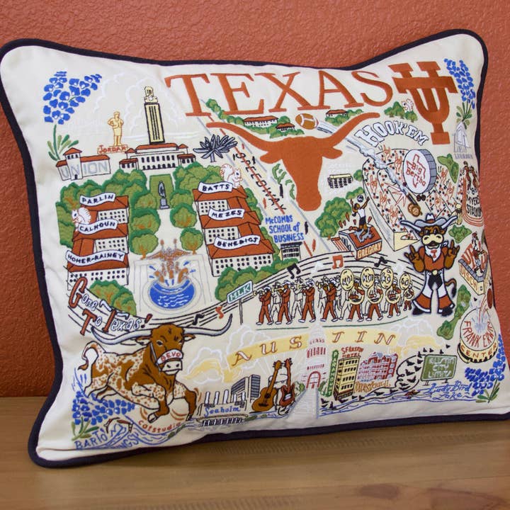 catstudio - Wholesale Throw/Decorative Pillow - Texas, University of Collegiate Embroidered Pillow1