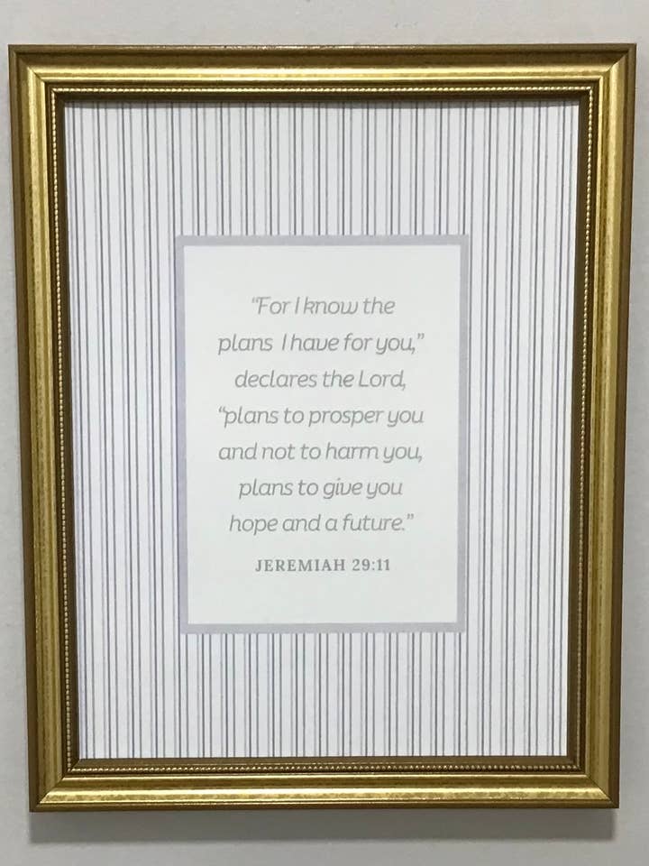 Bible verse boy nursery art - Jeremiah 29:11 for wholesale by Allen Burn Designs