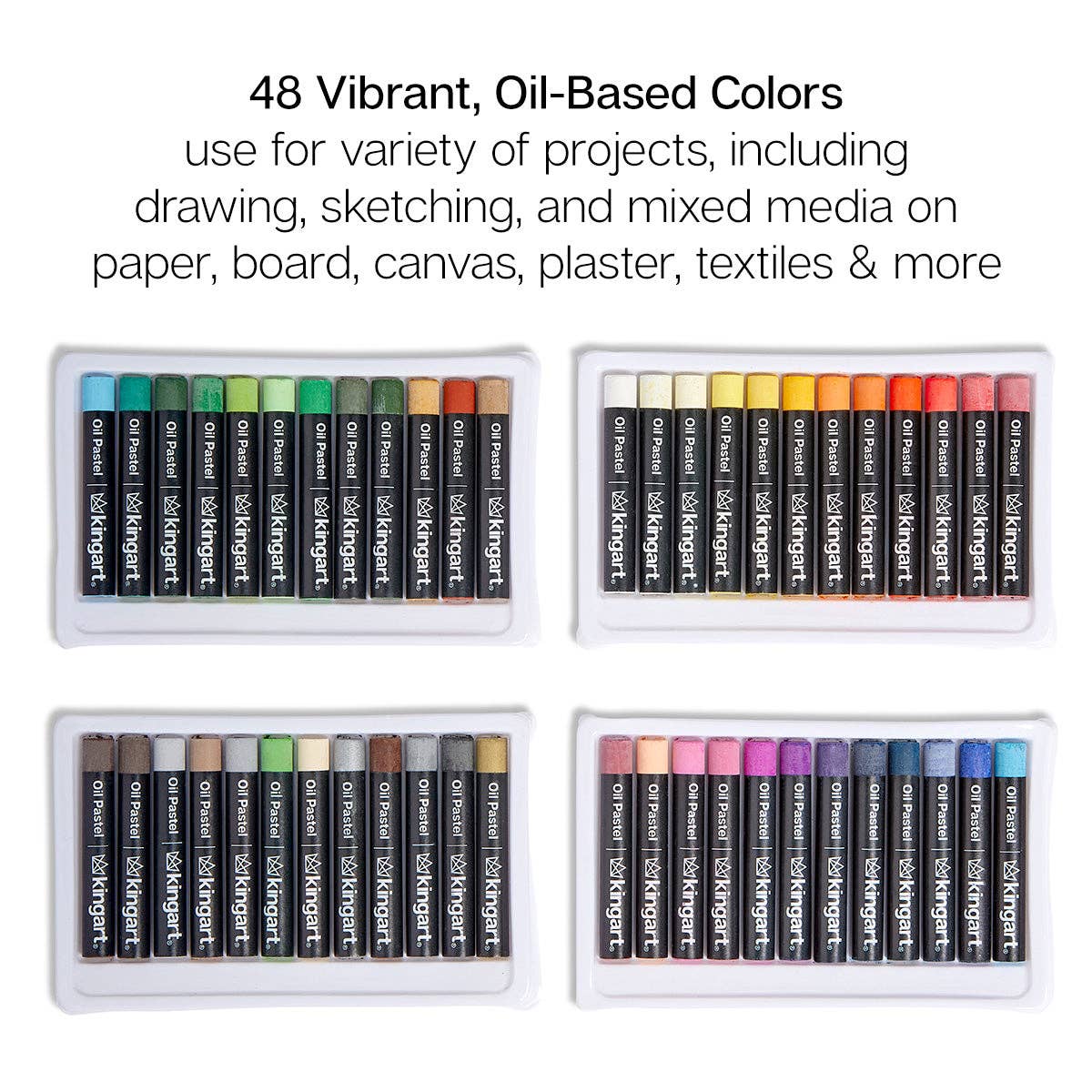 KINGART – wholesale Pastels – Oil Pastels 48 pc1