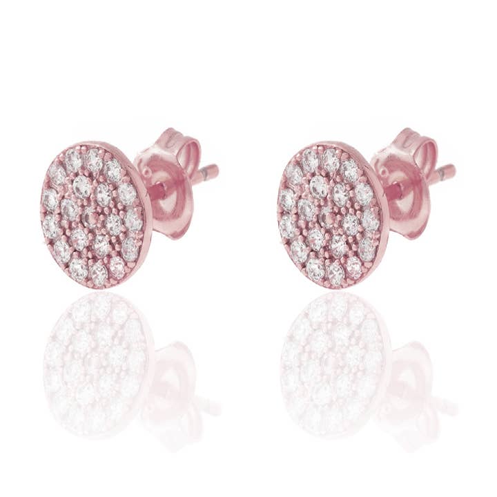 Långa örhängen/zirkoniumoxidbåge - 8 mm - silverpläterad för wholesale av Buganto