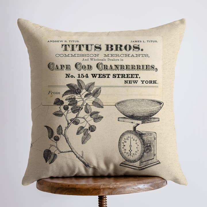 Cape Cod | Cape Cod Home Decor | Cranberries | Pillow Cover | Vintage | Farmhouse Decor | Home Decor | Throw Pillow | Room Decor | Gift for wholesale by UniikPillows