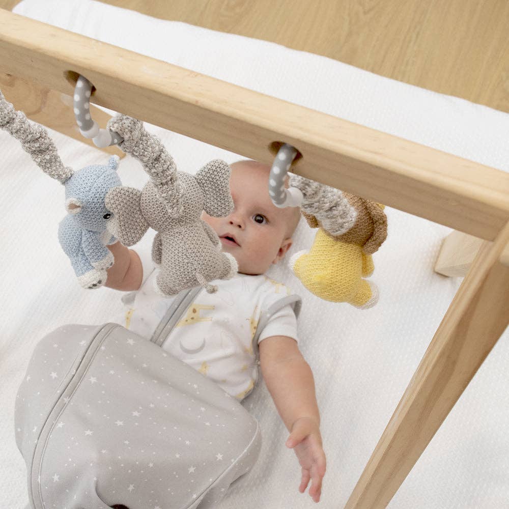 Living Textiles - Wholesale Stuffed/Plush Toy - Kids & Baby - 2pk Stroller Toys - Zebra & Lion2