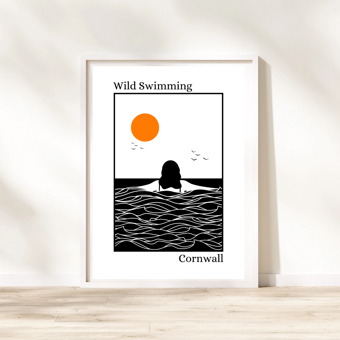 Waves & Wander - Wholesale Art Print - Personalise Location Wild Swims Print1
