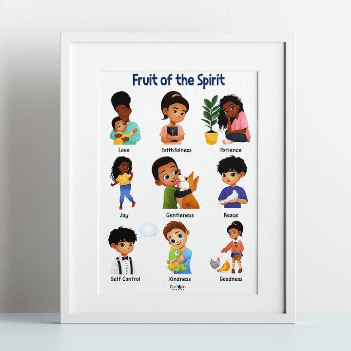 Fruit of the Spirit Wall Art (Various sizes) for wholesale by Curious Berries Ltd