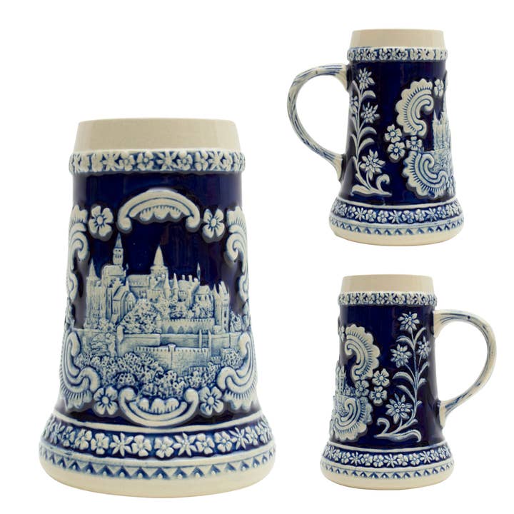 European Heritage Gifts - Wholesale Beer Glass/Mug - German Castle Engraved Ceramic Beer Stein3