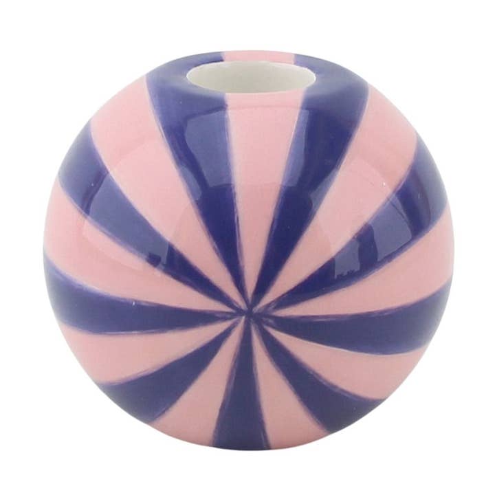 Housevitamin bv – wholesale Candle holder – Candle holder - Flower Vase Swirl - Blue/Pink - 10x10x10cm0