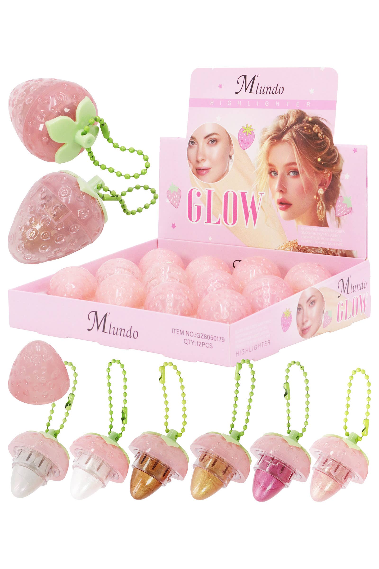 ASSORTED Strawberry Pat Glow Highlighter Bar - 12 Pcs for wholesale on Faire0