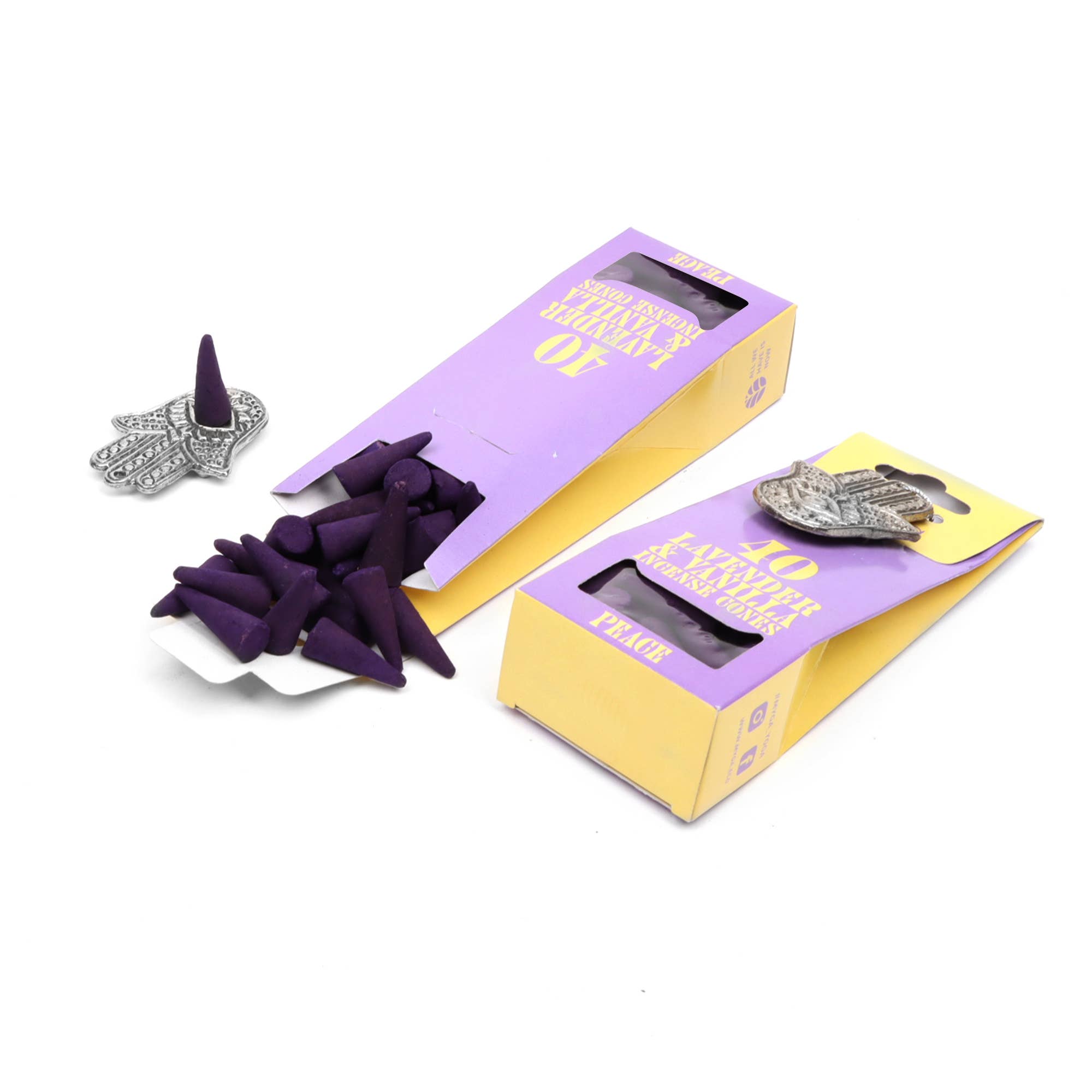 Myga - Wholesale Incense - Sprit Incense Cones, 40 Cones & a Metal Holder, 32 Pieces3