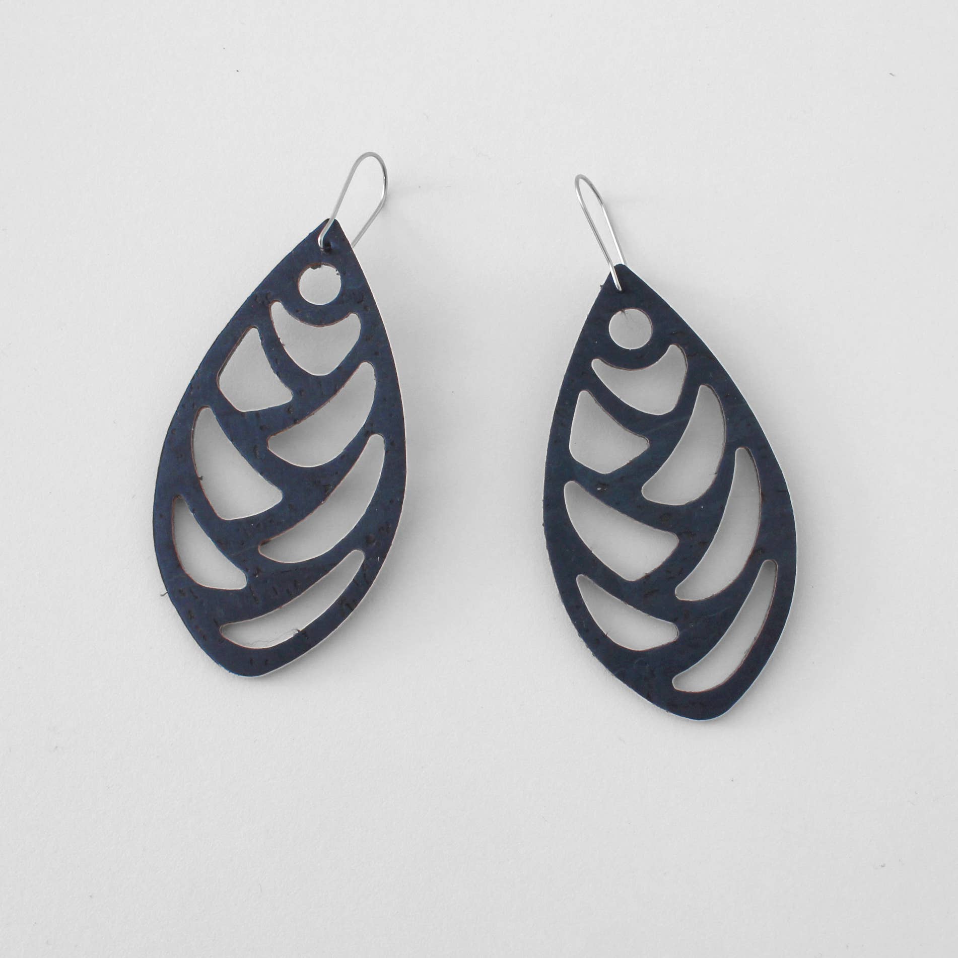 nest PURE - Wholesale Dangle Earrings - Cork Large Leaf Earrings2