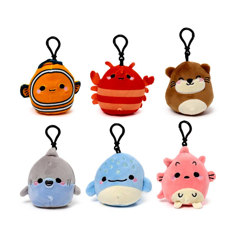 Puckator Ltd – wholesale Keychain – Unisex – Squidglys Adoramals Sealife Plush Keyring1