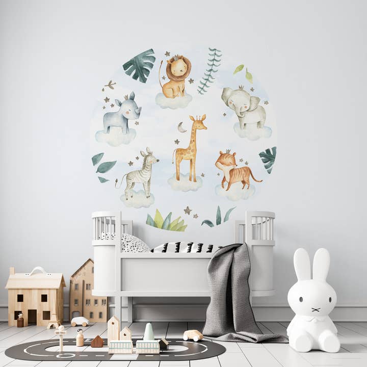 Wallpaper Circle - SAFARI DREAMS - Baby Room Wallpaper for wholesale by Walloha